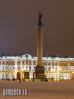 Photos of St. Petersburg. The Palace Square at night