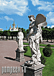 Photos of Petersburg. Peterhof. The Upper Gardens. Sculpture: Zephyrus. By A. Bonazza. 1757