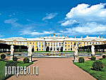 Photos of Petersburg. Peterhof. The Upper Gardens. The Great Palace and Oak Fountain