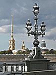 Photos of Petersburg. View of the SS Peter and Paul Cathedral from the Trinity Bridge